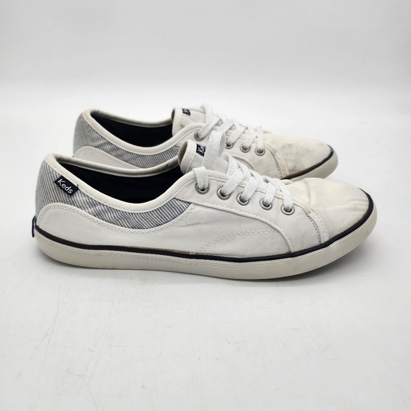 Keds Shoes Womens 7.5 Grace WF55281 Comfort Sneakers Flats White Canvas Lace Up - Picture 5 of 14